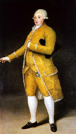 Francisco de Goya Portrait of Francisco Cabarres oil painting picture